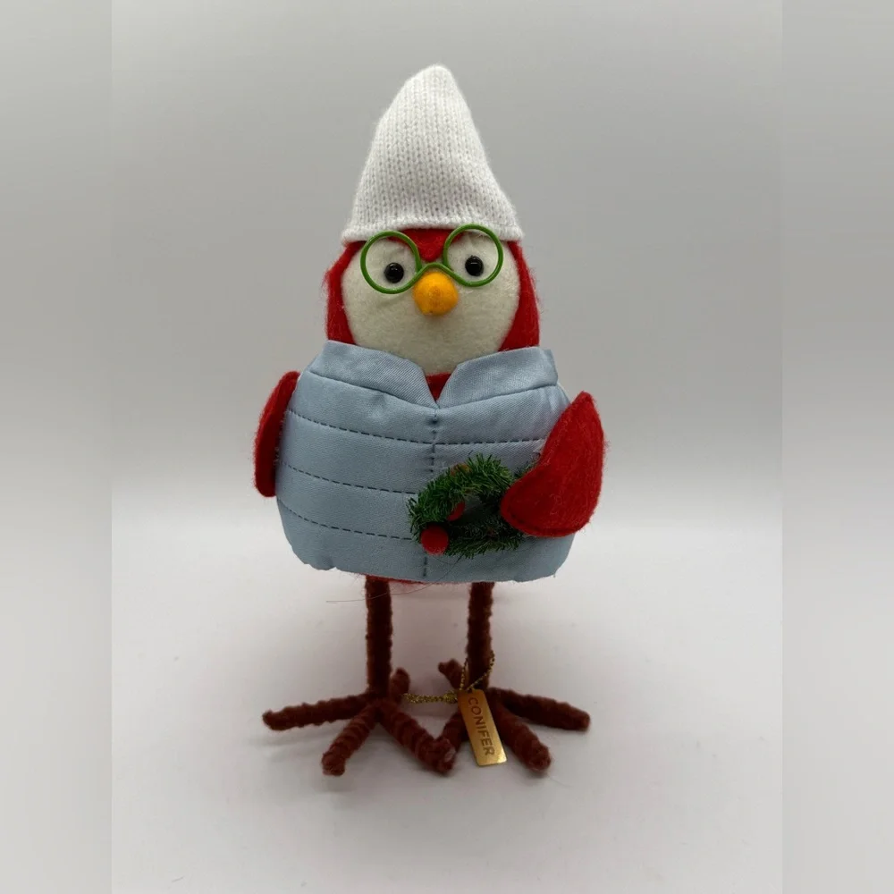 Target Christmas Winter Bird Festive Red and White Bird Figurine